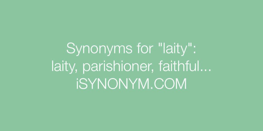 Synonyms laity