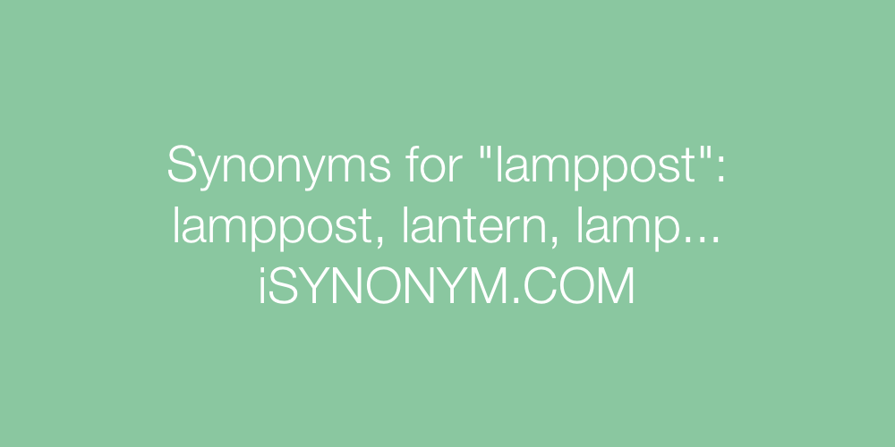 Synonyms lamppost