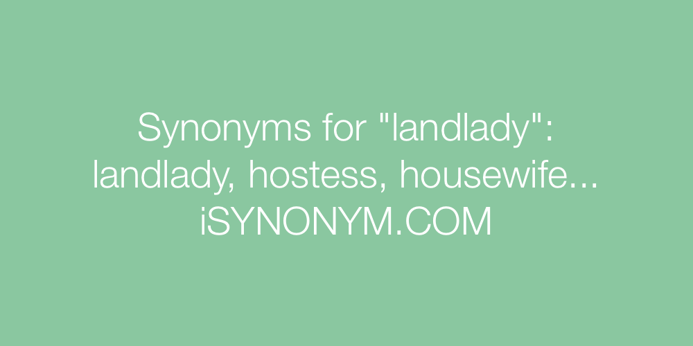 Synonyms landlady