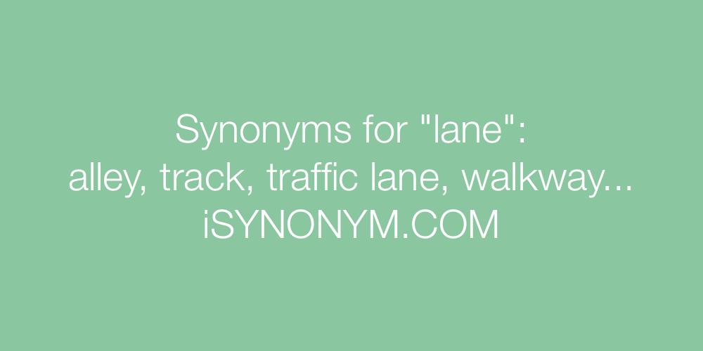 Synonyms lane