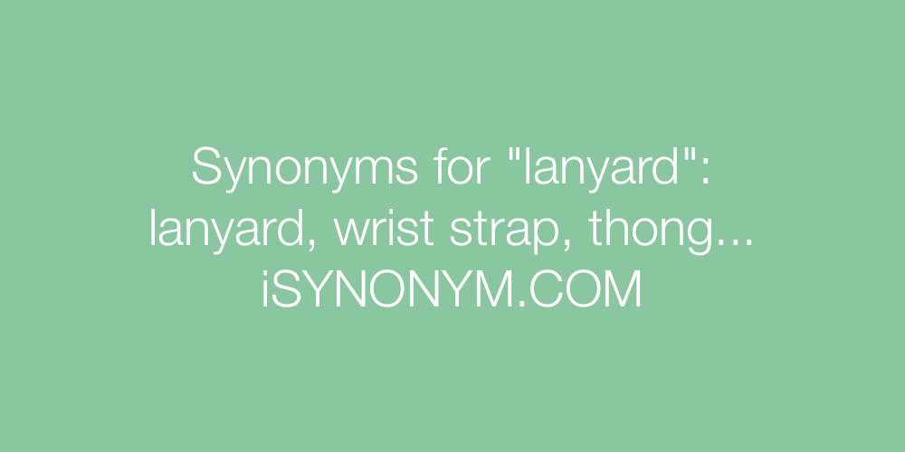 Synonyms lanyard