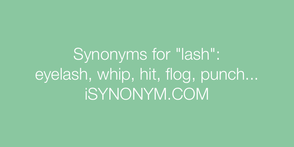 Synonyms lash