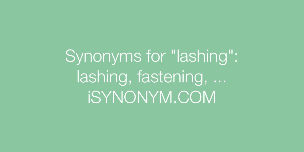 Synonyms lashing