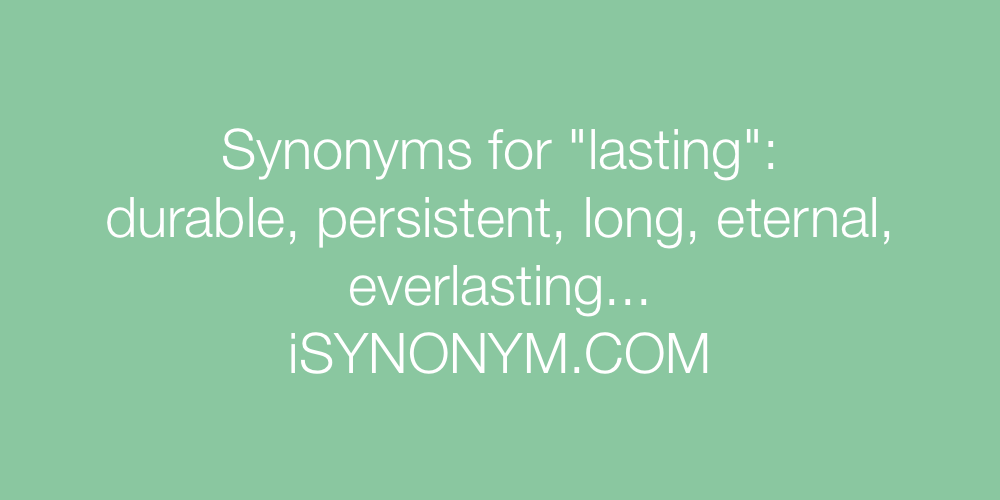 Synonyms lasting