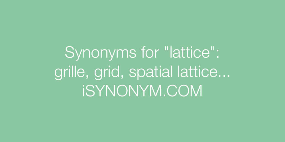 Synonyms lattice