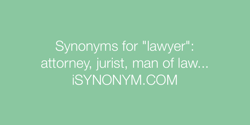 Synonyms lawyer