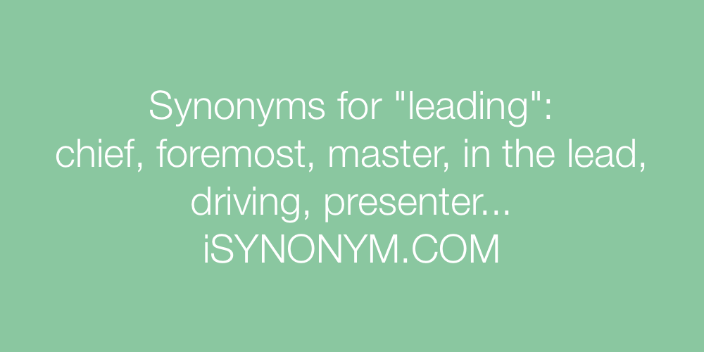 Synonyms leading
