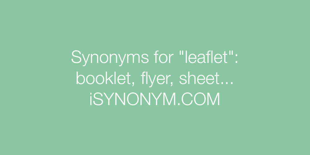 Synonyms leaflet