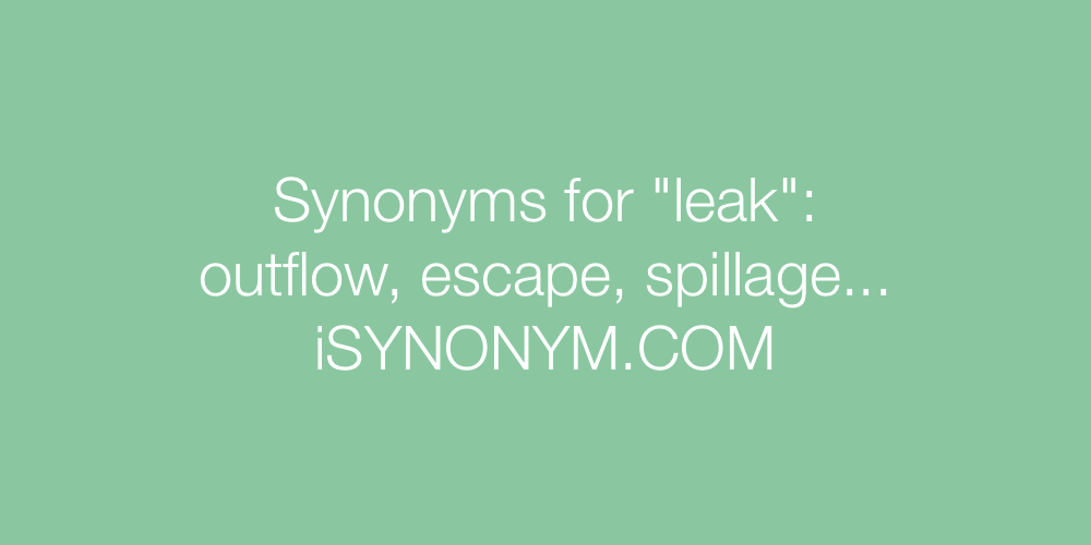 Synonyms leak