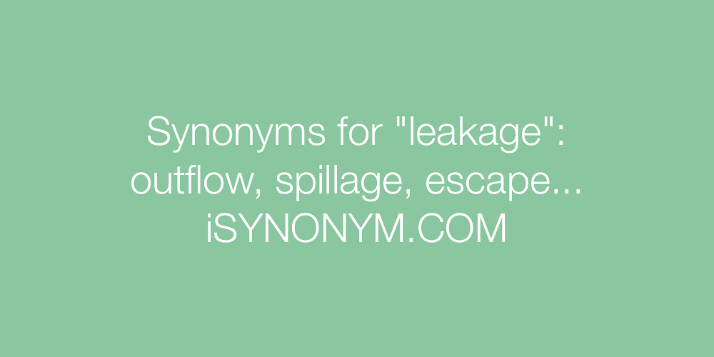Synonyms leakage