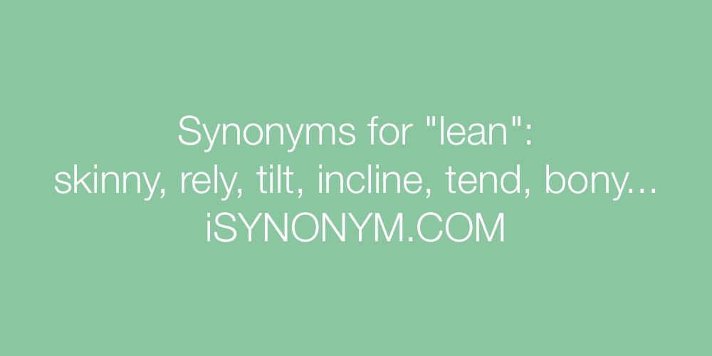 Synonyms lean
