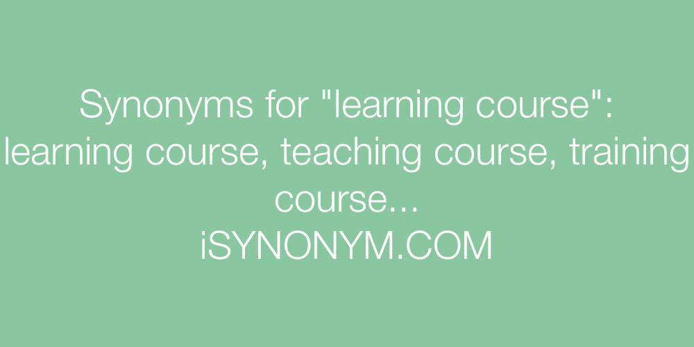 Synonyms learning course