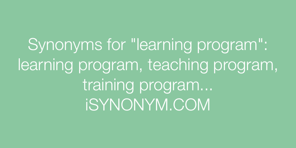 Synonyms learning program