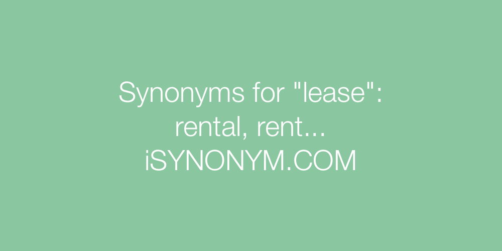 Synonyms lease
