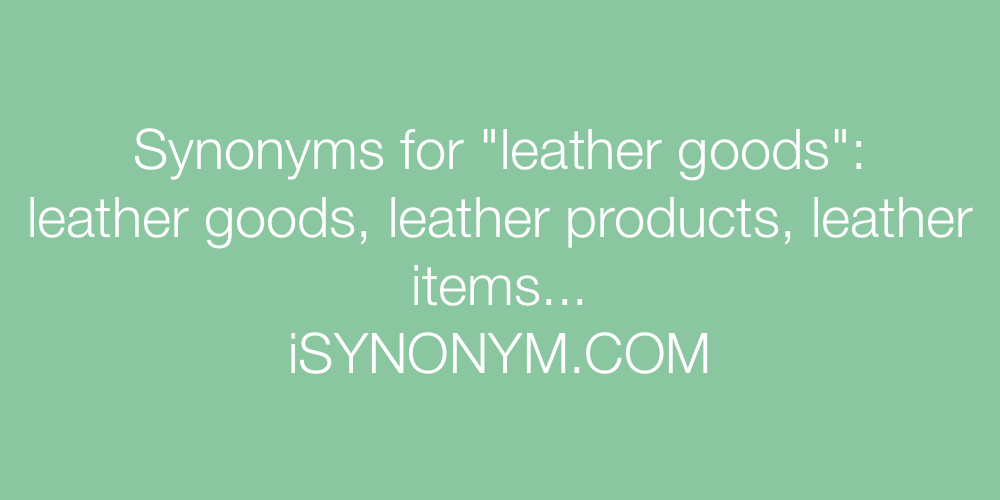 Synonyms leather goods
