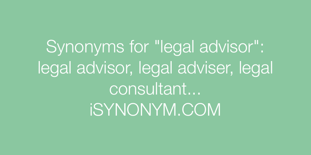 Synonyms legal advisor