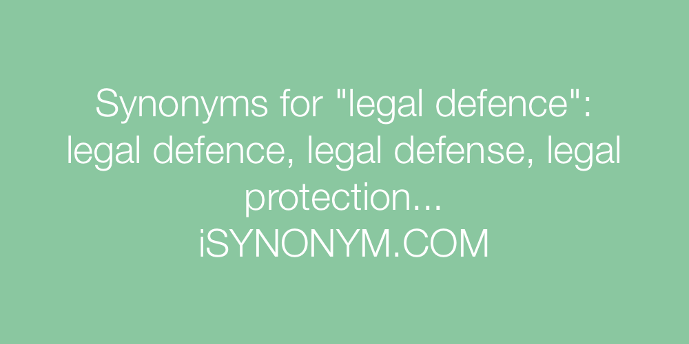 Synonyms legal defence