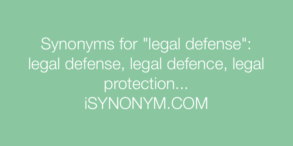 Synonyms legal defense