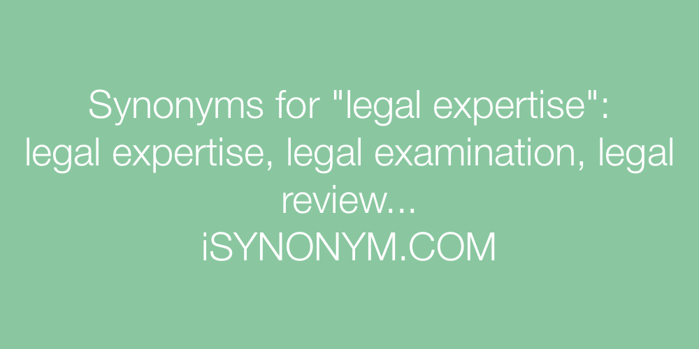 Synonyms legal expertise