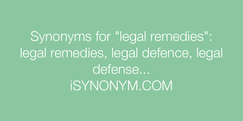 Synonyms legal remedies