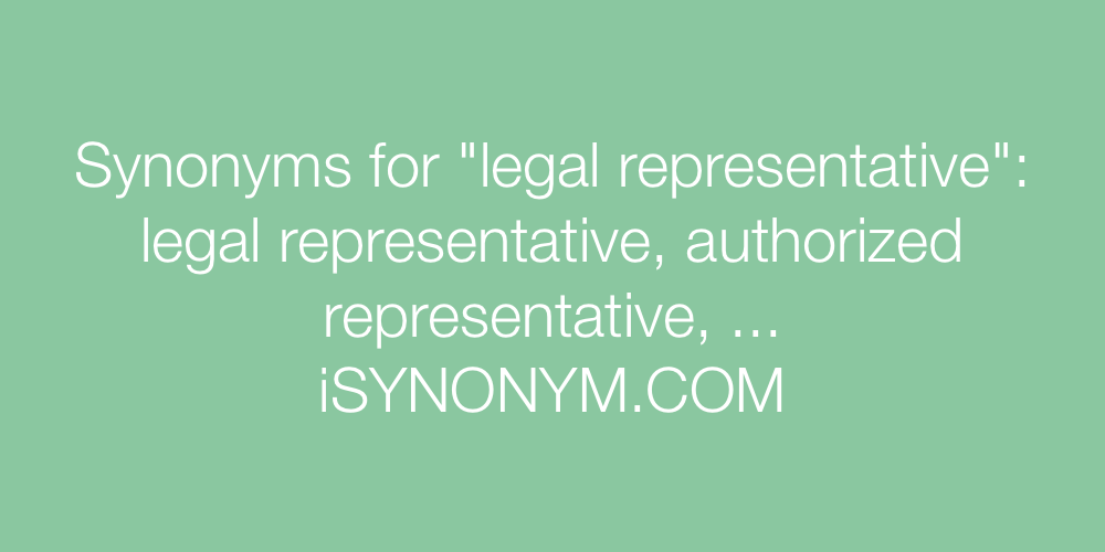 Synonyms legal representative