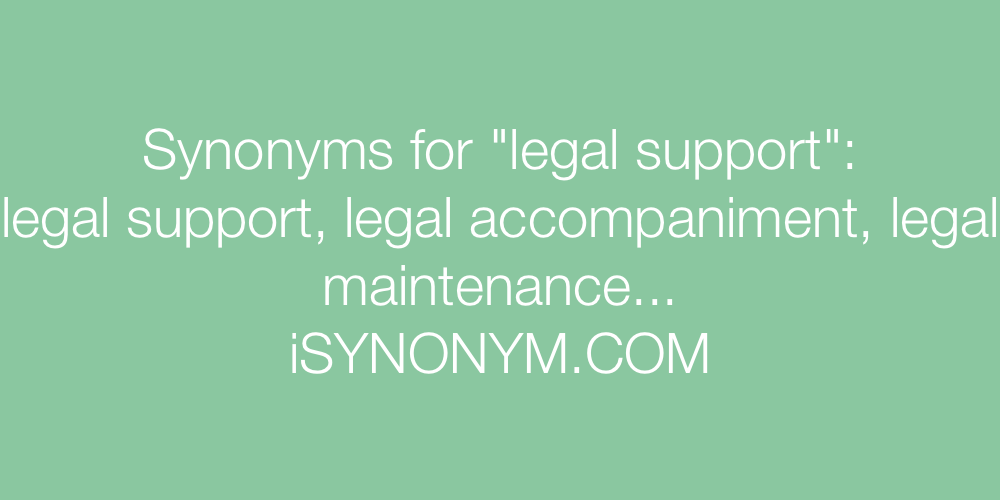 Synonyms legal support