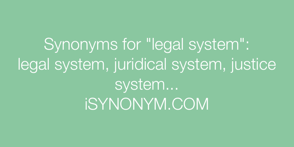 Synonyms legal system