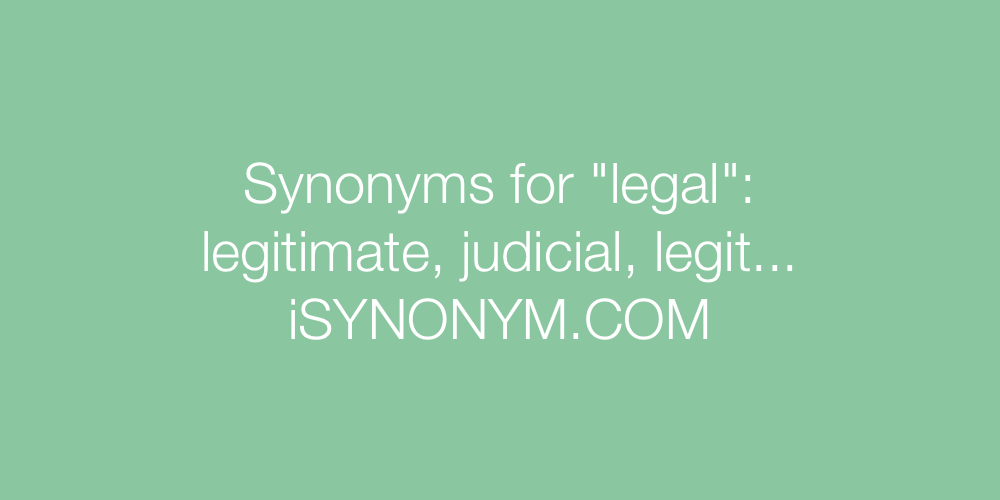 Synonyms legal
