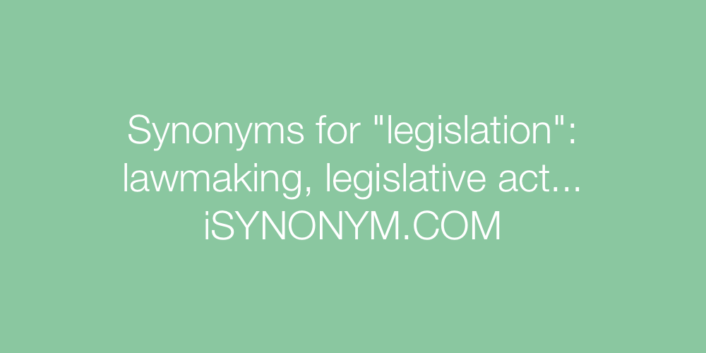Synonyms legislation