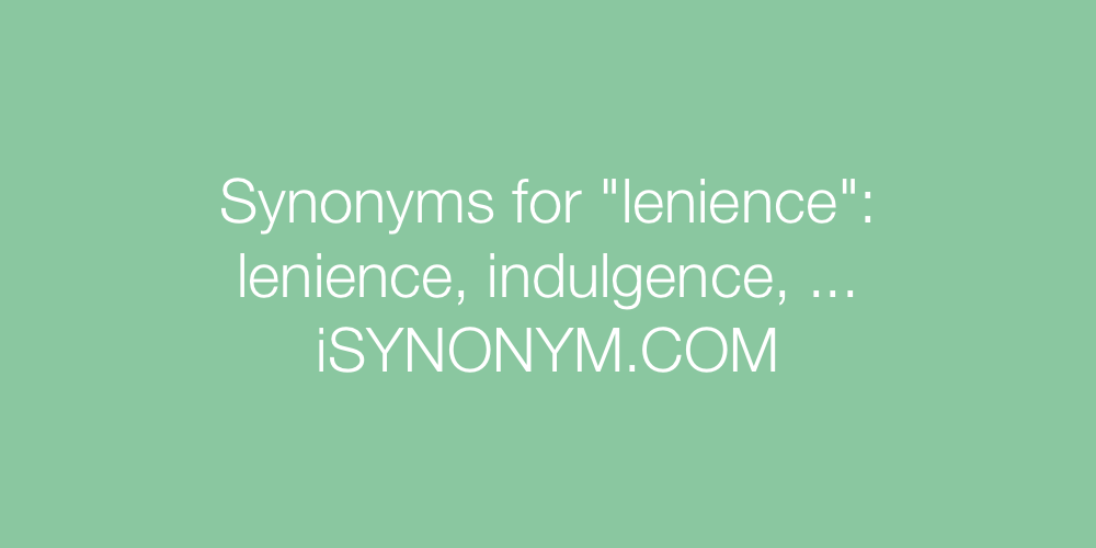 Synonyms lenience