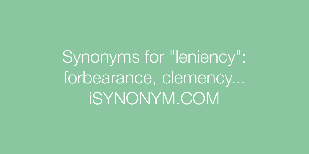 Synonyms leniency