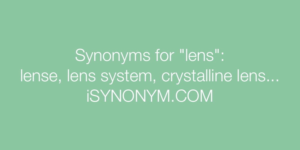 Synonyms lens