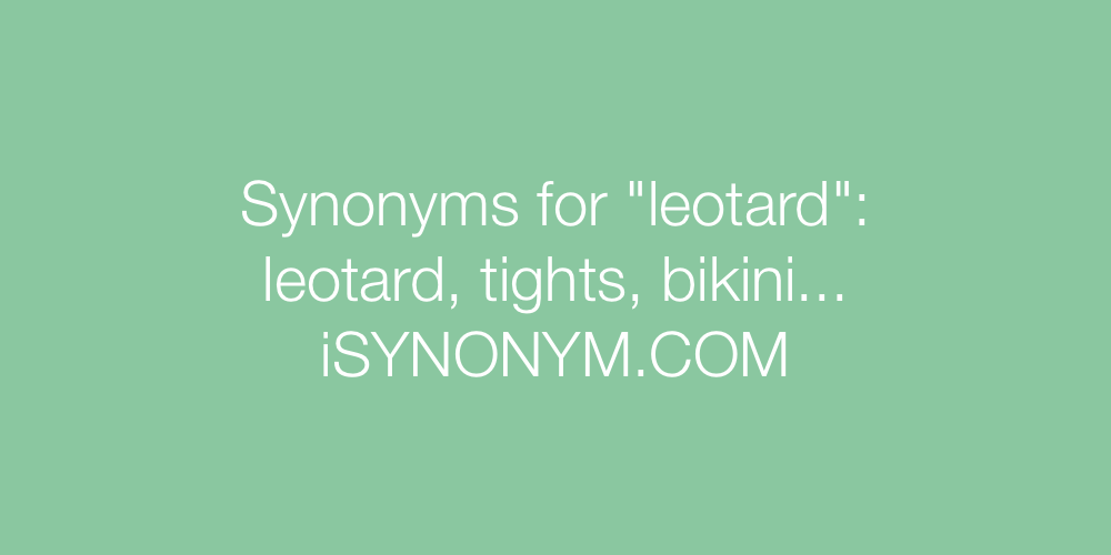 Synonyms leotard