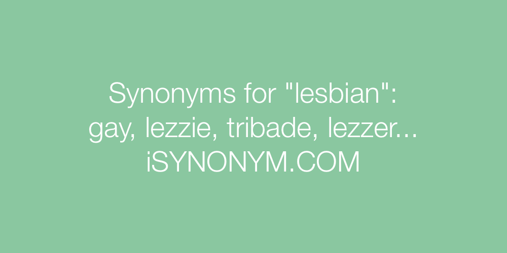 Synonyms lesbian