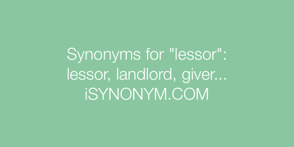 Synonyms lessor