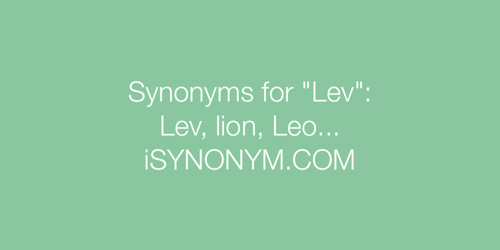 Synonyms Lev