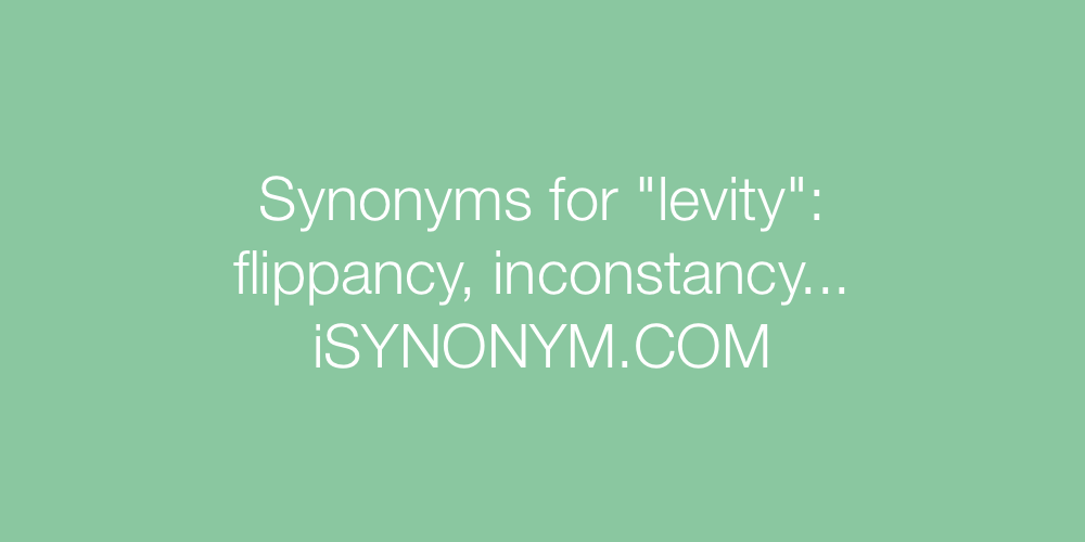 Synonyms levity