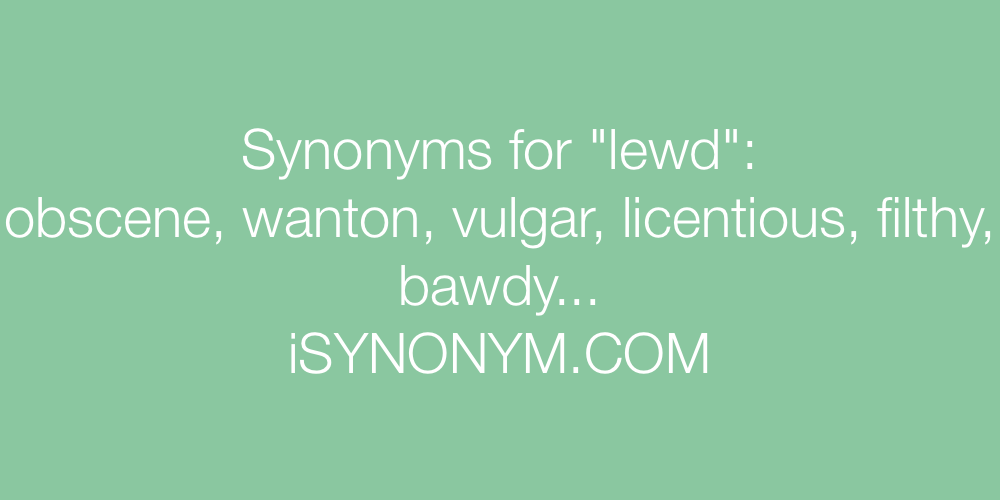 Synonyms lewd