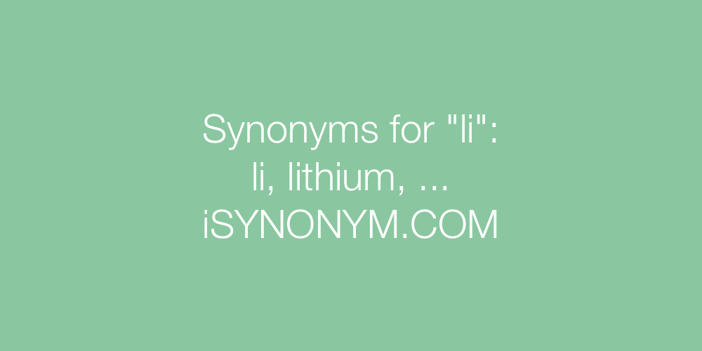 Synonyms li