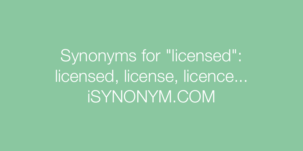 Synonyms licensed