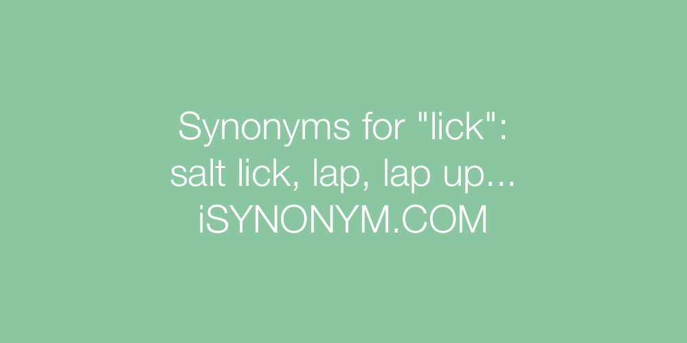 Synonyms lick