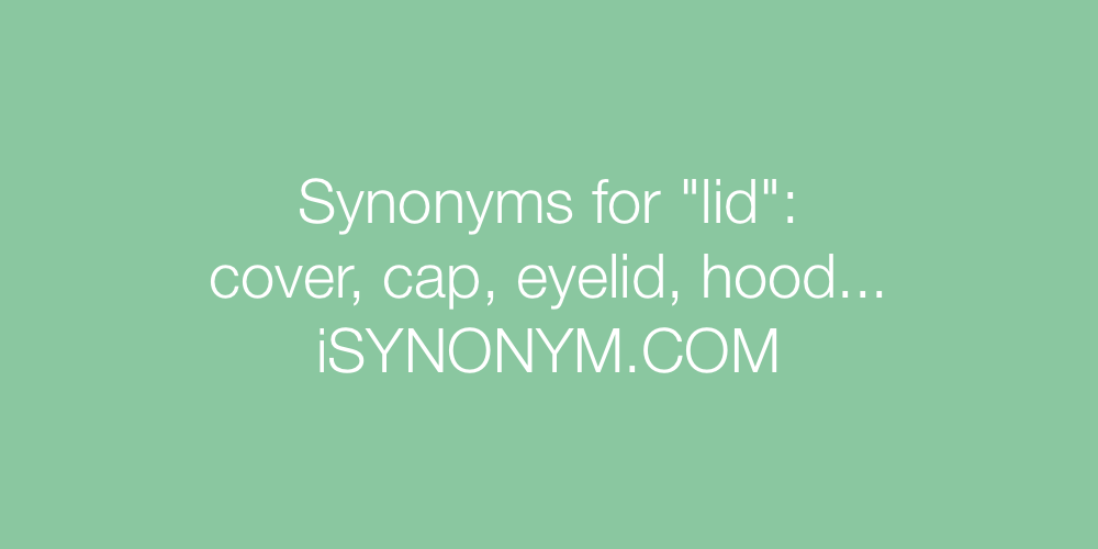 Synonyms lid