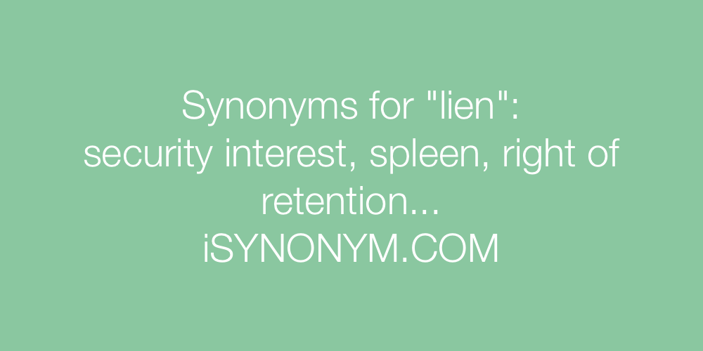 Synonyms lien