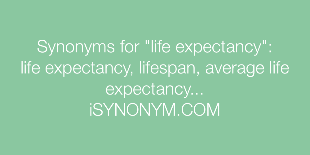 Synonyms For Life Expectancy Life Expectancy Synonyms ISYNONYM COM