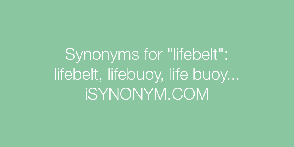Synonyms lifebelt