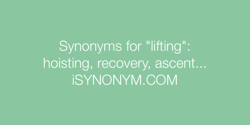 Synonyms lifting