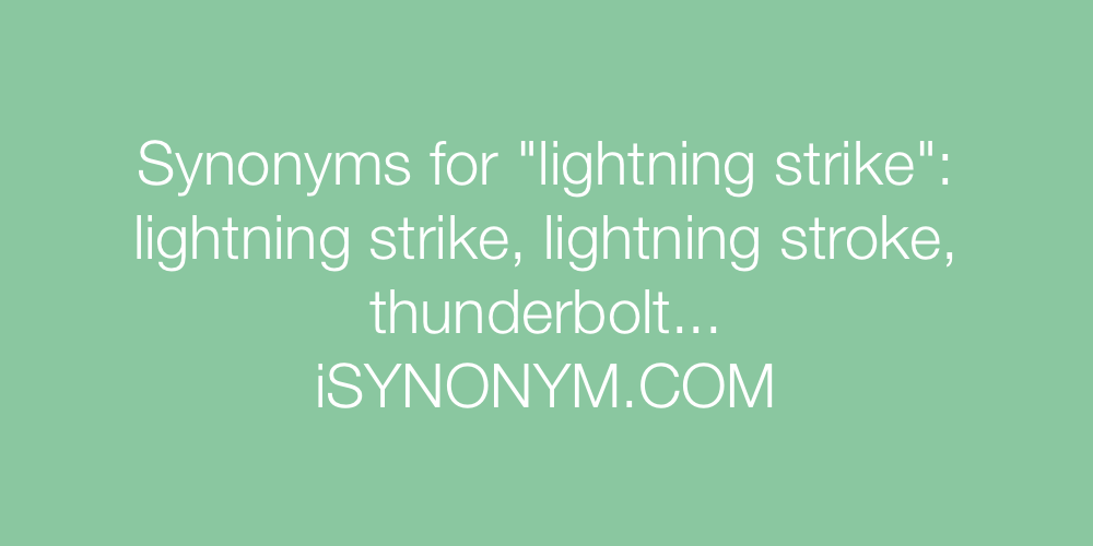 Synonyms lightning strike