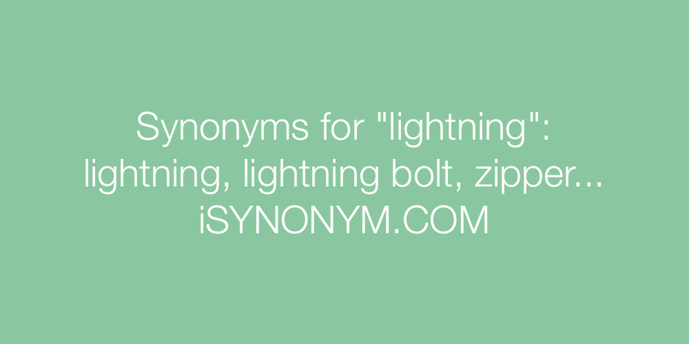 Synonyms lightning