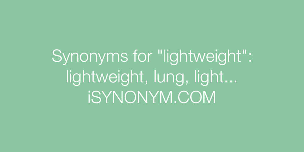 Synonyms lightweight