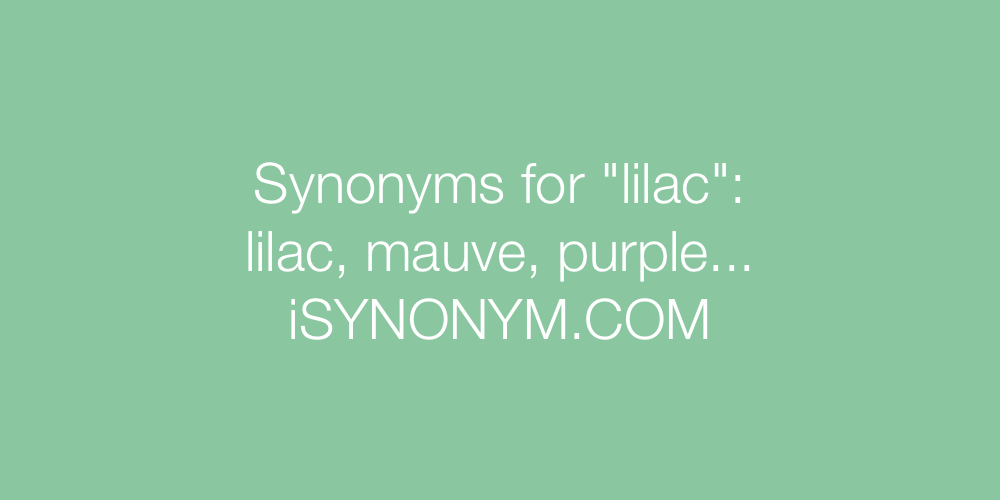 Synonyms lilac
